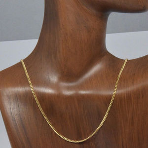 14k Solid Yellow Gold Women's Curb Chain